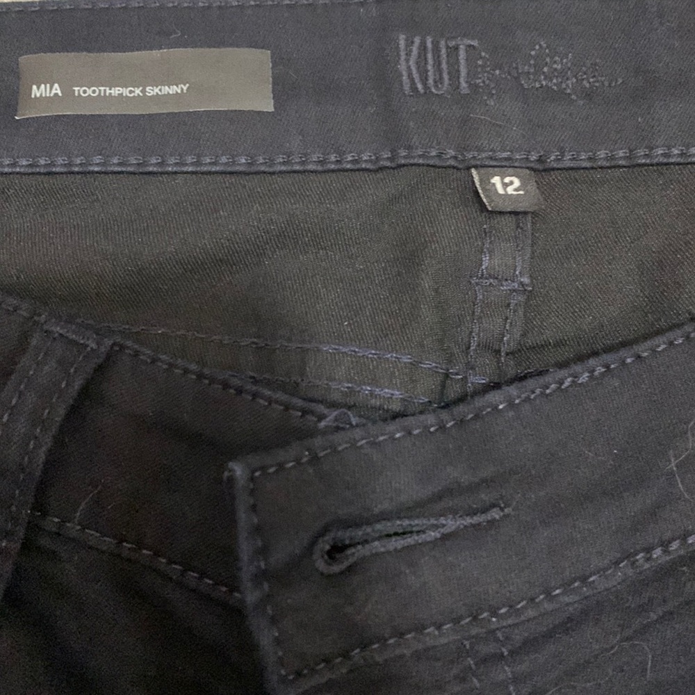Kut From The Kloth black toothpick skinny MIA moto jeans